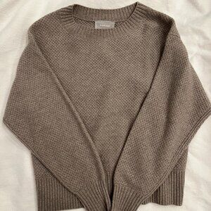 Everlane ReCashmere Stroopwafel Crew / Heathered Sand / size M